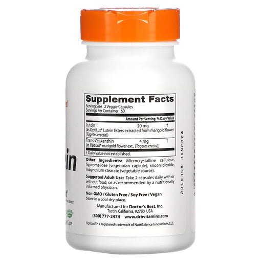 Veg. Capsules/20 mg/120 Count