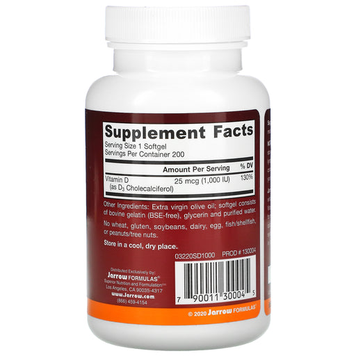 Softgels/25 mcg/200 Count
