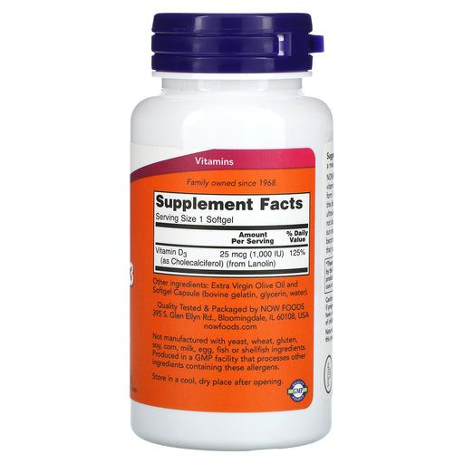 Softgels/25 mcg/180 Count