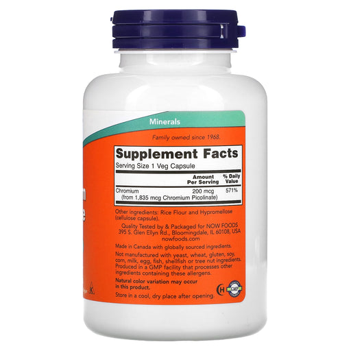Veg. Capsules/200 mcg/250 Count