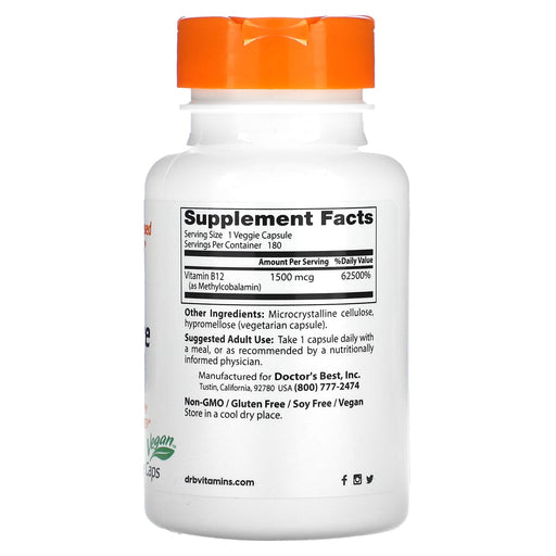 Veg. Capsules/1,500 mcg/180 Count