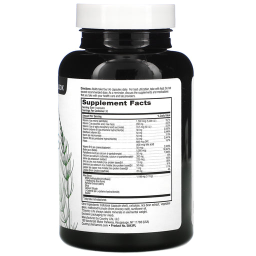Veg. Capsules/1,250 mcg/120 Count