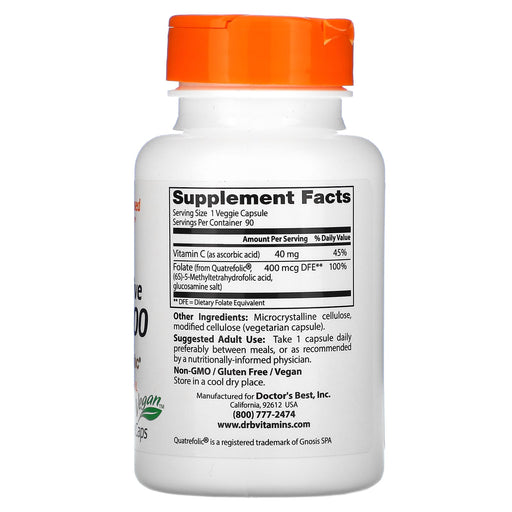 Veg. Capsules/400 mcg/90 Count