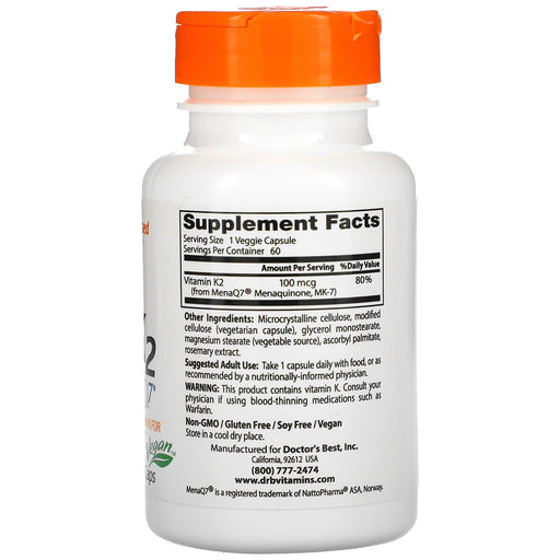 Veg. Capsules/100 mcg/60 Count