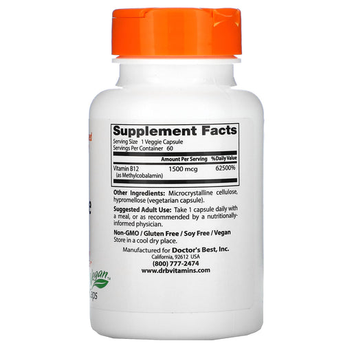 Veg. Capsules/1,500 mcg/60 Count