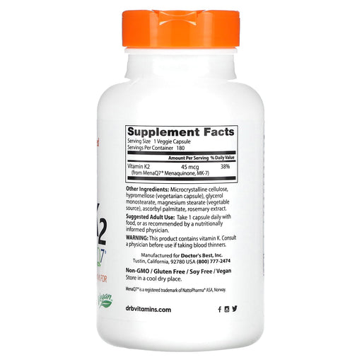 Veg. Capsules/45 mcg/180 Count