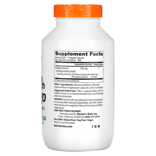 Veg. Capsules/120 mg/360 Count