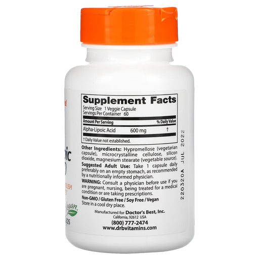 Veg. Capsules/600 mg/60 Count